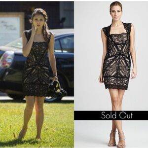 Nicole Miller Black Lace Dress Size M - As seen on Elena on Vampire Diaries